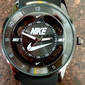 Nike Watch Hollow Analog Sports Silicone Band Black Adult Size Men's